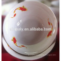 round shape white Chinese ceramic salad bowl